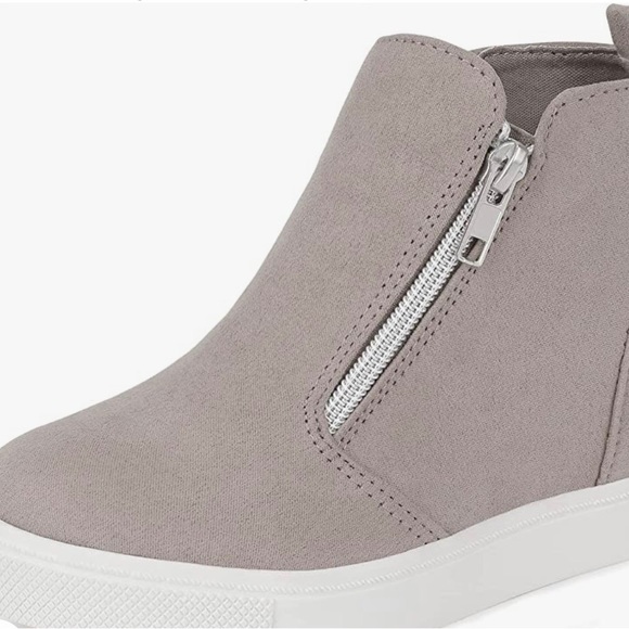 Girls Wedge Sneakers Kids Platform Shoes with Side Zipper - Picture 2 of 5